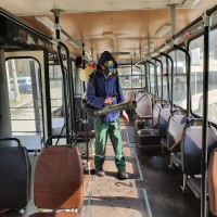 У Запоріжжі знову посилилюють роботи по дезінфекції громадського транспорту
